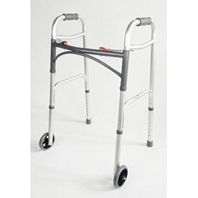 Cadre de Marche Pliable avec roulettes Léger Déambulateur