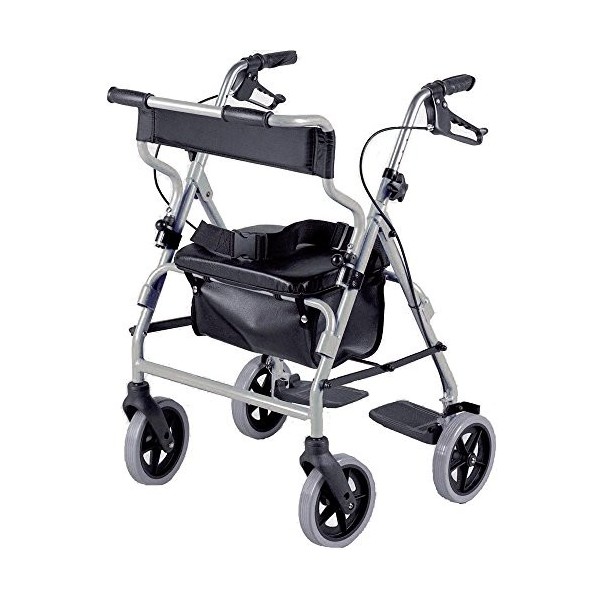 Nrs Healthcare M58203 2-En-1 Déambulateur et Fauteuil dAppoint