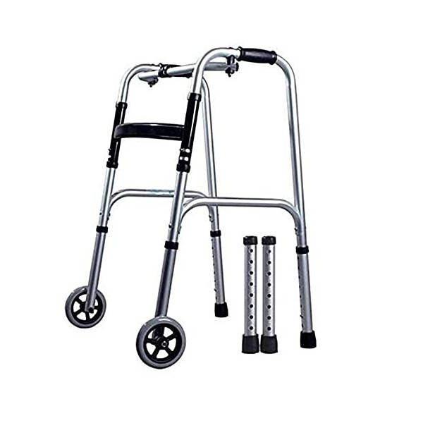 BDXZJ Déambulateur Cadre de Marche Ultra Étroit avec Roues, Walker pour Adultes, Hauteur Réglable, Cadres de Marche Rollator 