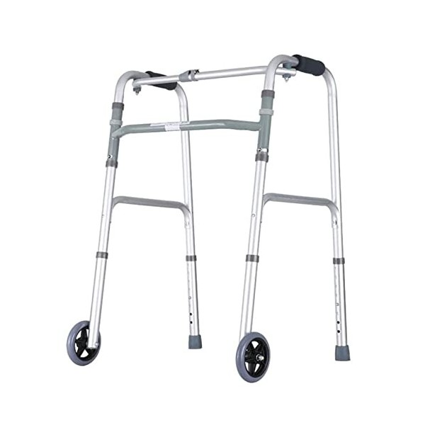 Deambulateur Personne Agees,pliable Et Réglable,Réglable En Hauteur,2 Roues Léger,Déambulateur Pliable