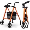 Deambulateur Personne Agees,Déambulateur 2 Roues Pliable,Aluminium,Hauteur Réglable,Nouvelle Couleur Et Design,Deambulateur E