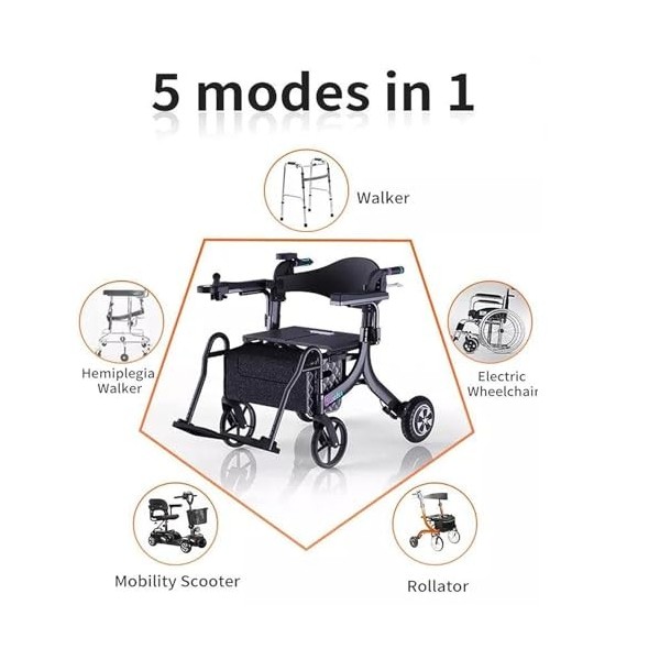 Déambulateur Électrique Pour Personnes Âgées, Scooter Pliable, Fauteuil Roulant Électrique Léger, Chariot À Batterie Au Lithi