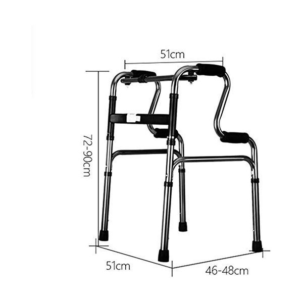 Déambulateurs à roues Walker, Personnes Âgées Marcheur Pliant Cadres de Marche Marcheurs Légers Déambulateur Portable Hauteur