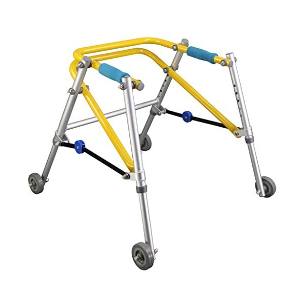 Cadre debout assisté à quatre roues Childrens Walker avec coussin, équipement de formation en réadaptation pour la paralysie 