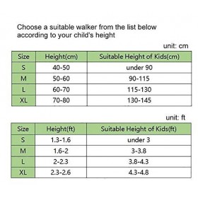Walker rollator pliant pliant léger avec 4 roues, passez à pas de hauteur réglable pour les enfants handicapés ou paralysie c