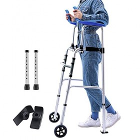 Walker pliable âgé, Walker droit léger pour les personnes âgées handicapées adultes/argent stand up rollator walker walker wa