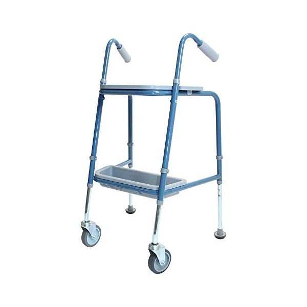 Nrs Healthcare Duo Chariot de Marche Réglable en Hauteur, P23117, Bleu Turquoise