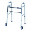 Graham-Field 716270A-1 Everyday Adult Walker with Wheels, Dual Release, Silver