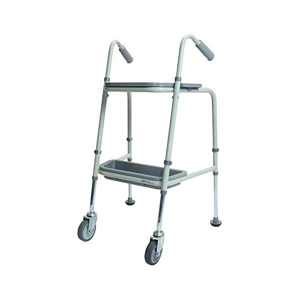 NRS Healthcare Duo Chariot de Marche Réglable en Hauteur, P23129, Gris Galet