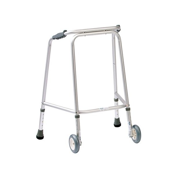 NRS Healthcare Walking Frame Wheeled N73247 Adjustable Height - Small Eligible for VAT relief in the UK 