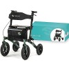 Helavo déambulateur pour lextérieur avec pneus à air - Rollator pliable en aluminium pour lextérieur avec siège - Mobilité 