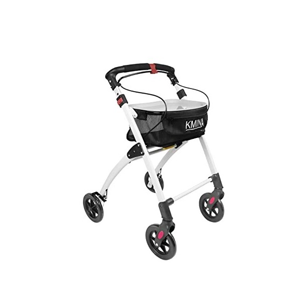 KMINA PRO - Déambulateur 4 Roues Pliable Léger Exterieur, Déambulateur Interieur Adulte, Rollator 4 Roues Pliable Léger Panie