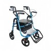 KMINA - Déambulateur Fauteuil Roulant, Déambulateur 4 Roues Pliable Léger, Déambulateur avec Siège, Rollator 4 Roues Pliable 