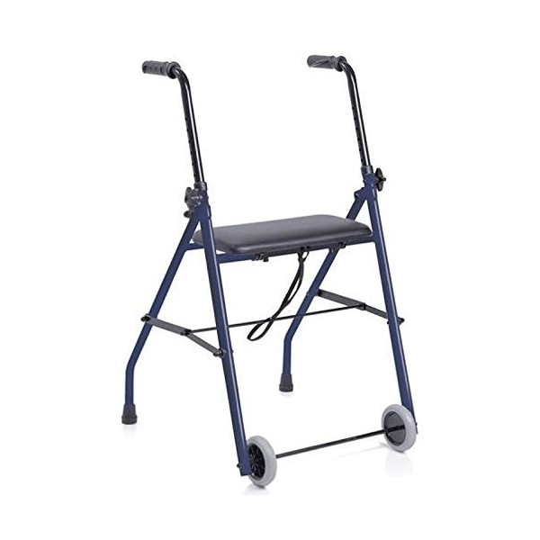 Rollator pliant avec deux roues – Séance imbottita- Trotteur pour personnes âgées mod. Moretti Nettuno