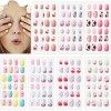 168 Pièces Faux Ongles dEnfant 7 Jours Filles Appuyez sur Ongles Artificiels Faux Tip dOngles dEnfant Faux Ongles Courts à