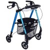 MOBILITY Plus+ Déambulateur intérieur & extérieur léger LR10+ – Déambulateur pliable en aluminium – Rollator réglable aux pne