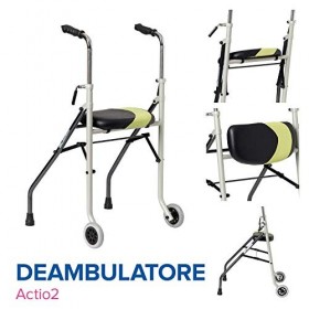 Invacare, Déambulateur 2 roues, Mod. Actio 2, Déambulateur Pliable, Pour personnes âgées : Pliable, Siège, Acier