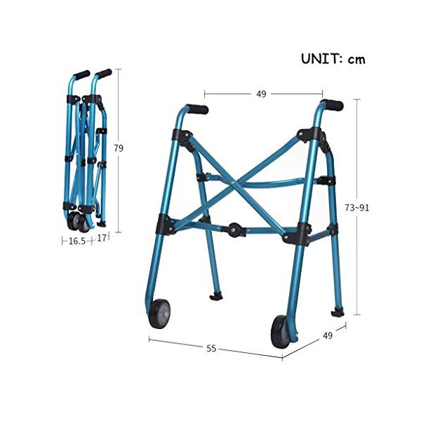 Pratique Pliable pour Personnes âgées Adultes déambulateurs Assistants Marcheurs Escalade sur la Descente Marche Fram Aid 2 R