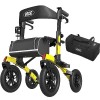 VOCIC Deambulateur 4 roues pliable leger pour personnes âgées,Deambulateur avec assise et panier,Déambulateur en aluminium ré