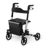 Uniprodo Déambulateur Rollator Ambulateur Aide À La Marche Marchette UNI_ROLL_01 DF 4 Roues, Pliable, Siège, Dossier, Porte-