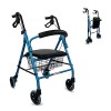 Mobiclinic, Déambulateur pour personnes âgées, Modèle Escorial, Marque européenne, Pliable, Freins manuels, Aluminium, Avec p