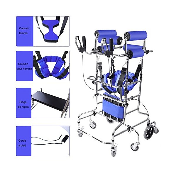 Déambulateur for adultes for personnes âgées hémiplégie cadre debout de rééducation, déambulateur for patients victimes dAVC