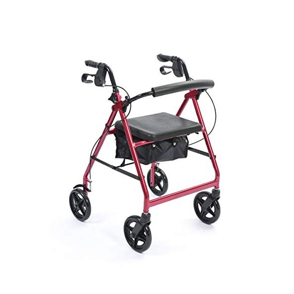 NRS Healthcare A-Series 4-Wheel Rollator, Walking Aid, Blue Eligible for VAT Relief in The UK 
