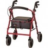 NOVA Medical Products Zoom Rolling Walker, 22 Inch, Red by NOVA Medical Products