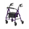 Days Lightweight Folding Four Wheel Rollator Walker with Padded Seat, Lockable Brakes, Ergonomic Handles, and Carry Bag, Mobi