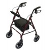 Days Lightweight Folding Four Wheel Rollator Walker with Padded Seat, Lockable Brakes, Ergonomic Handles, and Carry Bag, Mobi