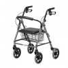 Homecraft Four Wheeled Rollator Walker with Cable Breaks - Quartz