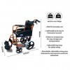 Aidapt Fauteuil Roulant en Aluminium Compact/Pliable Orange