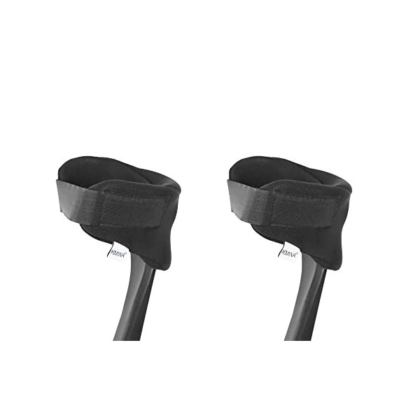 KMINA - Coussinets pour Béquilles pour Coude avec Velcro x2 unités , Poignée Rembourrée pour Béquille, Mousse pour Béquille,