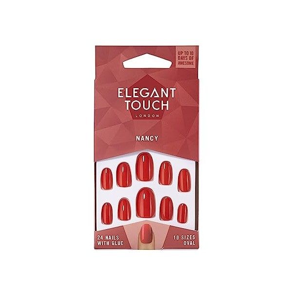 Elegant Touch Polished Nails Jackie Nude Pink Ovale Faux Ongles 24 Pièces