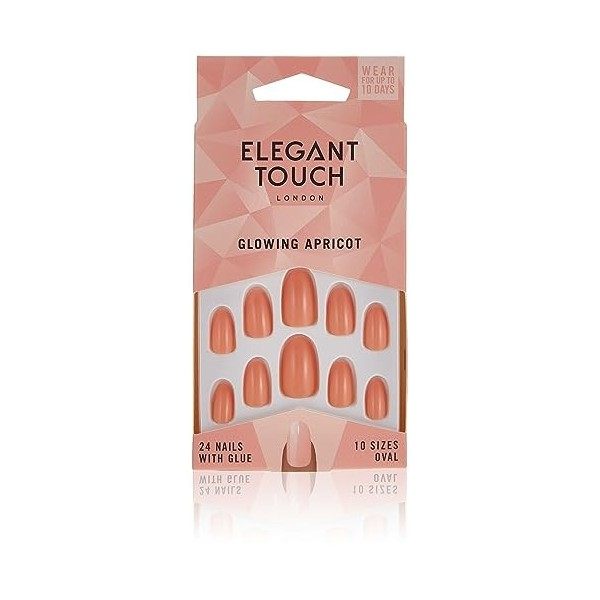 Elegant Touch Polished Nails Jackie Nude Pink Ovale Faux Ongles 24 Pièces