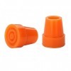 Lifeswonderful - Lot De 2 Embouts 19mm en Caoutchouc Orange pour Cannes de Marche