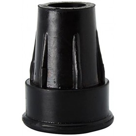 HNY Embout en caoutchouc noir pour muletas et bâtons de 18&nbsp;mm Diamètre avec rondelle métallique&nbsp;–&nbsp;4&nbsp;embouts