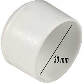 Sanfor | Embout en PVC | Protection pieds et tubes de 30 mm | Cannes de soutien | Embout cylindrique | Antidérapant, adhésif 