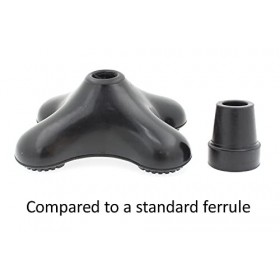 Embout en Caoutchouc de 19mm à Base Large avec 4 Pieds pour Cannes et Bâtons de Marche - par Lifeswonderful