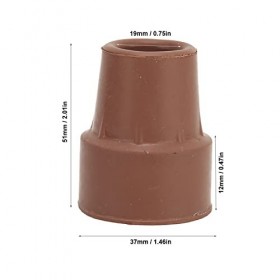 Bâtons de Marche Virole en Caoutchouc, 10 Pièces Embout de Béquille 19 Mm Antidérapant Canne Pied Kit Daccessoires en Caoutc