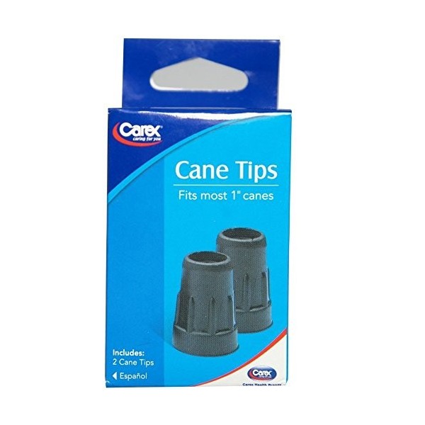 Carex Cane Tips Black 1inch A720 1 pair 