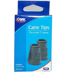 Carex Cane Tips Black 1inch A720 1 pair 