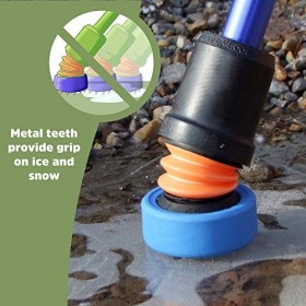 2 Pièces Flexyfoot Embout de Canne pour Utilisation Hivernale Protection Fournie