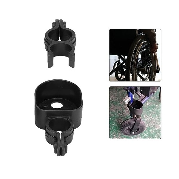 Lot de 2 supports de canne pour fauteuil roulant, support pour baleines et fauteuils roulants électriques - Accessoires unive