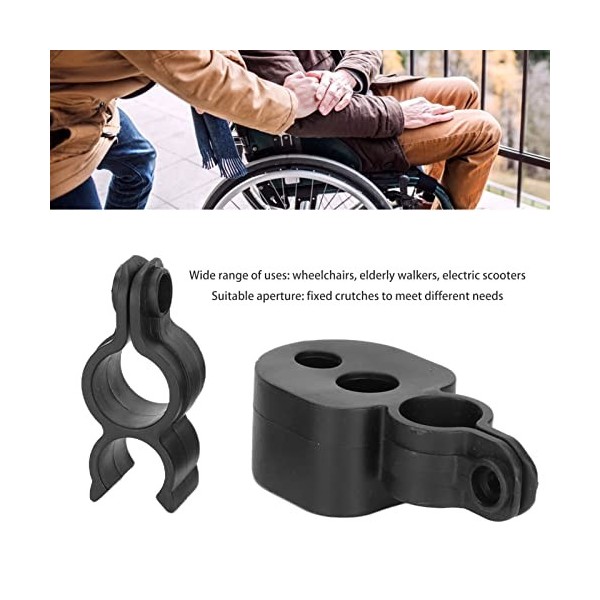 Support de canne pour fauteuil roulant, Support de Bâton de Marche Support de béquille pour scooter électrique accessoires po