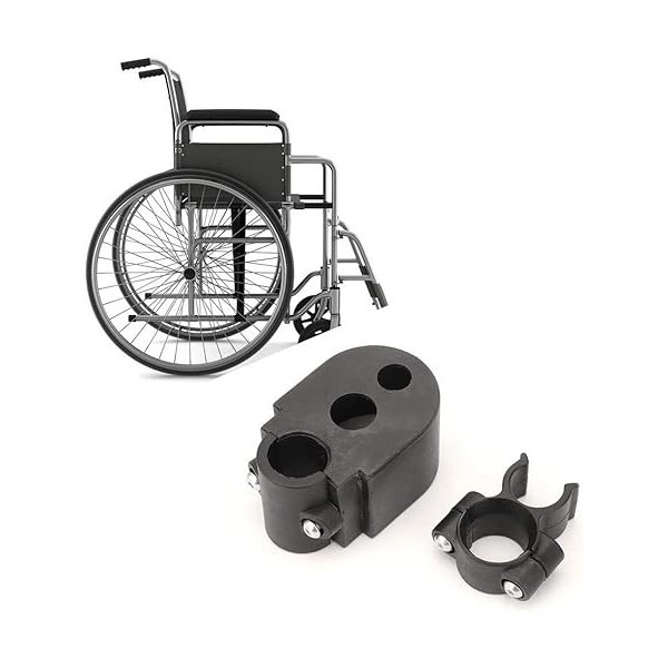 Ouitble Support de Canne de Marche pour Fauteuil Roulant Support De Support De Bâton De Marche Support De Béquille Accessoire