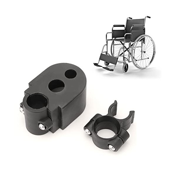 Dioche Porte-Canne pour la Plupart des Marcheurs, fauteuils roulants, déambulateurs et trottinettes, béquilles - Noir