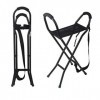 GLJY Bâton de Marche, siège de Canne Pliante, siège de Camping, Tabouret de Voyage pour Camping, 2 poignées avec 4 Pattes, Pe