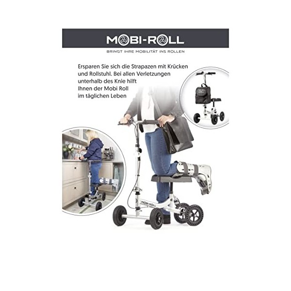 Mobi-Roll à genouillère orthopédique pour les blessures aux chevilles ou au pied, remplacement des béquilles