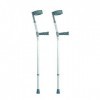 NRS Healthcare Double Adjustable Crutches with PVC Handle - Extra Long - Pair Eligible for VAT Relief in The UK 